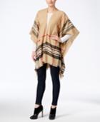 Charter Club Lightweight Border Plaid Poncho, Only At Macy's