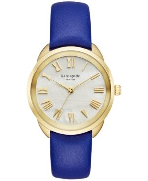 Kate Spade New York Women's Crosstown Blue Leather Strap Watch 34mm Ksw1246