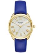 Kate Spade New York Women's Crosstown Blue Leather Strap Watch 34mm Ksw1246