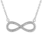 Diamond Infinity Pendant Necklace (1/10 Ct. T.w.) In 10k White Gold