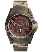 Fossil Men's Poptastic Camouflage Silicone Strap Watch 44mm Fs5253