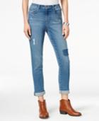 Style & Co. Patchwork Boyfriend Jeans, Only At Macy's