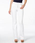 Inc International Concepts Button-fly White Wash Flare-leg Jeans, Only At Macy's
