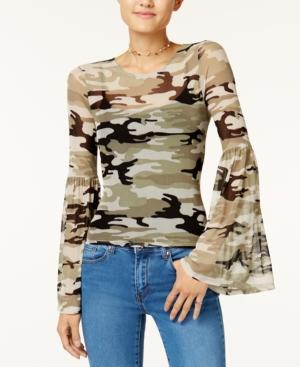 Polly & Esther Juniors' Printed Bell-sleeve Top