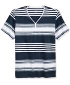 Inc International Concepts Men's Chillin Y-neck Striped T-shirt, Only At Macy's