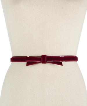 Kate Spade New York Classic Bow Velvet Belt