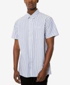 Jaywalker Men's Dual Hem Striped Cotton Shirt, Only At Macys