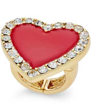Thalia Sodi Gold-tone Red Crystal Heart Ring, Only At Macy's