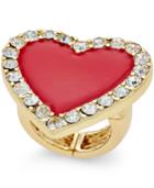 Thalia Sodi Gold-tone Red Crystal Heart Ring, Only At Macy's