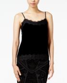 Bar Iii Lace-trim Velvet Camisole, Only At Macy's