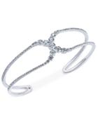 Danori Silver-tone Cubic Zirconia Open-cuff Bracelet, Only At Macy's