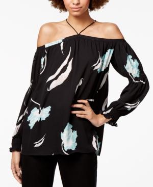 1.state Smocked-sleeve Off-the-shoulder Blouse