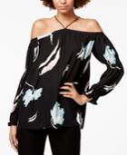 1.state Smocked-sleeve Off-the-shoulder Blouse