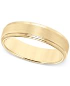 Comfort-fit 6mm Wedding Band In Yellow Tungsten Carbide