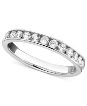 Diamond Ring, 14k White Gold Certified Diamond Band (1/2 Ct. T.w.)