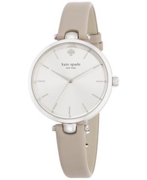 Kate Spade New York Women's Holland Gray Leather Strap Watch 34mm 1yru0813