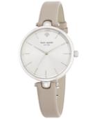 Kate Spade New York Women's Holland Gray Leather Strap Watch 34mm 1yru0813