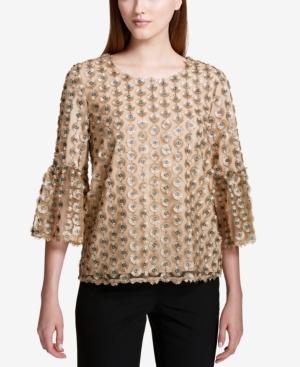 Calvin Klein Embroidered Mesh Top