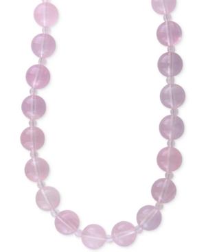 Effy Rose Quartz (4 & 12mm) Beaded Collar Necklace In 14k Gold