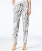 Calvin Klein Printed Pull-on Straight-leg Pants