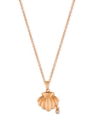 Le Vian Diamond Seashell Pendant Necklace (1/10 Ct. T.w.) In 14k Rose Gold