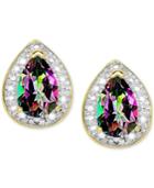 Victoria Townsend Mystic Topaz (1 Ct. T.w.) And Diamond Accent Teardrop Earrings In 18k Gold-plated Sterling Silver