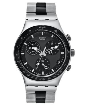 Swatch Watch, Men's Swiss Chronograph Windfall Two Tone Stainless Steel Bracelet 40mm Ycs410gx
