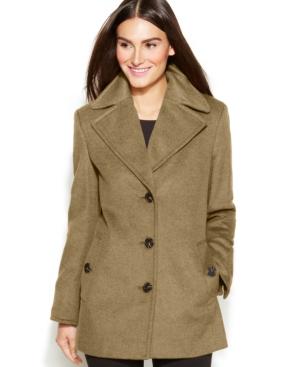 Calvin Klein Wool-cashmere Blend Single-breasted Peacoat