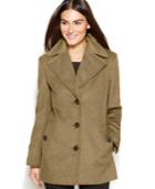 Calvin Klein Wool-cashmere Blend Single-breasted Peacoat