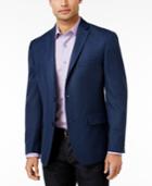 Alfani Men's Slim-fit Soft Navy Houndstooth Jacket, Only At Macy's