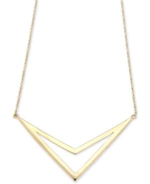Open Chevron Collar Necklace In 14k Gold