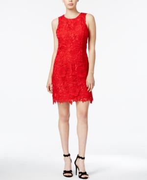 Kensie Go Red For Women Lace Sheath Dress