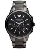 Emporio Armani Men's Chronograph Black Ceramic Bracelet Watch 47mm Ar1451