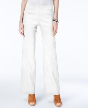 Inc International Concepts Curvy Linen-blend Wide-leg Pants, Only At Macy's