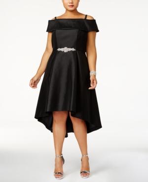 Xscape Plus Size Off-the-shoulder High-low Dress