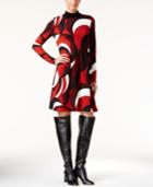 Inc International Concepts Petite Printed Mock-neck Trapeze Dress, Only At Macy's