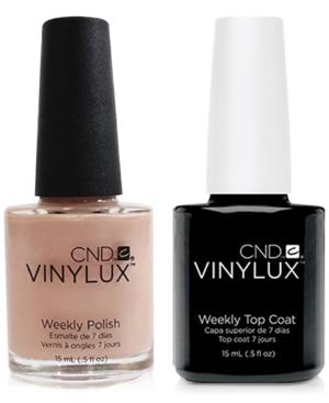Creative Nail Design Vinylux Skin Tease Nail Polish & Top Coat (two Items), 0.5-oz, From Purebeauty Salon & Spa