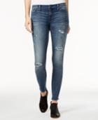 Tommy Hilfiger Ripped Embellished Medium Blue Wash Skinny Jeans, Only At Macy's