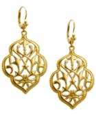 T Tahari Earrings, Gold-tone Filigree Drop Earrings