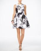 Adrianna Papell Floral-print Fit & Flare Dress