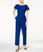 Jessica Howard Cold-shoulder Tie-sleeve Jumpsuit