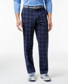 Greg Norman For Tasso Elba Men's Slim-fit Tech Performance Plaid Pants, Only At Macy's
