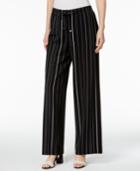 Calvin Klein Striped Wide-leg Soft Pants