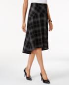 Ny Collection Plaid High-low Skirt