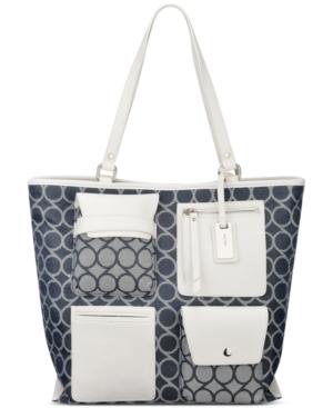 Nine West Signature Pop Pocket Jacquard Extra Large Tote