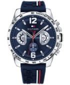 Tommy Hilfiger Men's Decker Navy Silicone Strap Watch 46mm