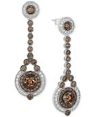 Le Vian Chocolatier Chocolate Deco Estate Diamond (2- 1/2 Ct. T.w.) Drop Earrings In 14k White Gold