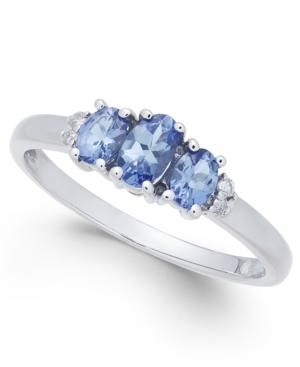 Tanzanite (5/8 Ct. T.w.) & Diamond Accent Ring In 14k White Gold