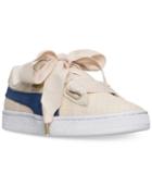 Puma Women's Basket Heart Denim Casual Sneakers From Finish Line