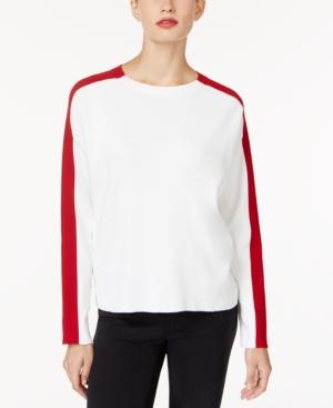 Lacoste Cotton Colorblocked Jacquard Sweater